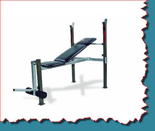   ADJUSTABLE INCLINE BENCH AND PRESS HOME GYM W/ LEG LIFT BAR PLATE