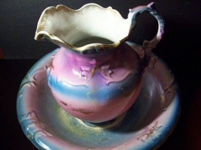  WASH BASIN PITCHER BOWL ETRURIA & MELLOR VERY RARE EARLY 1900s  