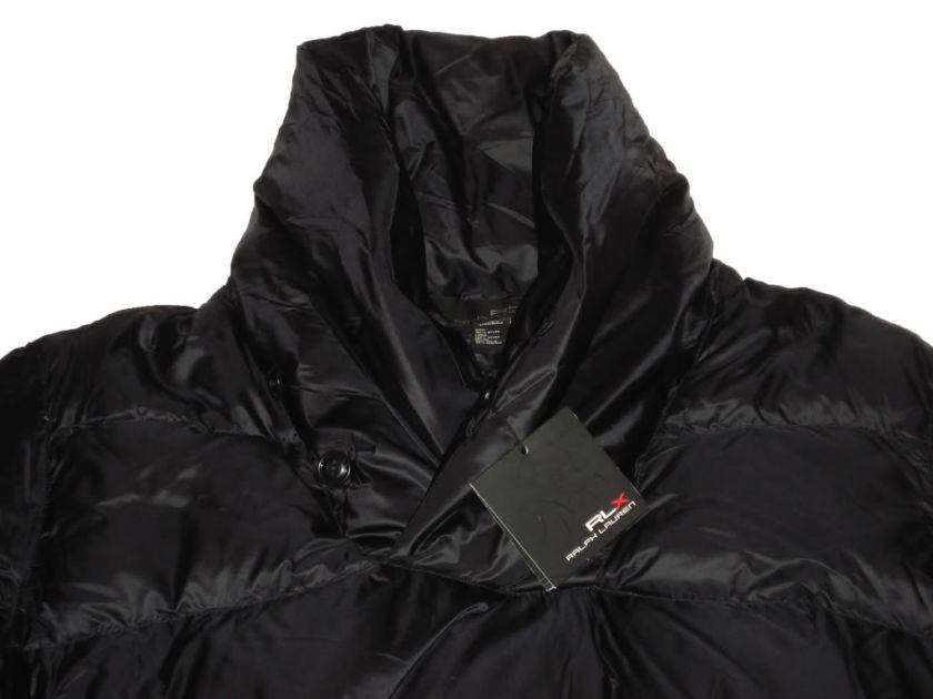 RLX Ralph Lauren Black Shawl Puffer Down Coat Jacket XL  