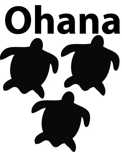 Sea Turtles Ohana Logo Decal Sticker  