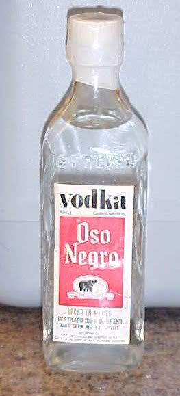OSO NEGRO Vodka Mexico Tax Stamp Vintage  