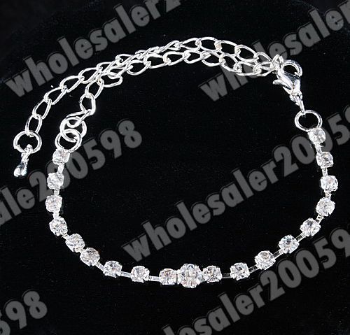 Leaf Rhinestone Set Necklace&Bracelet&Earrings&Ring  