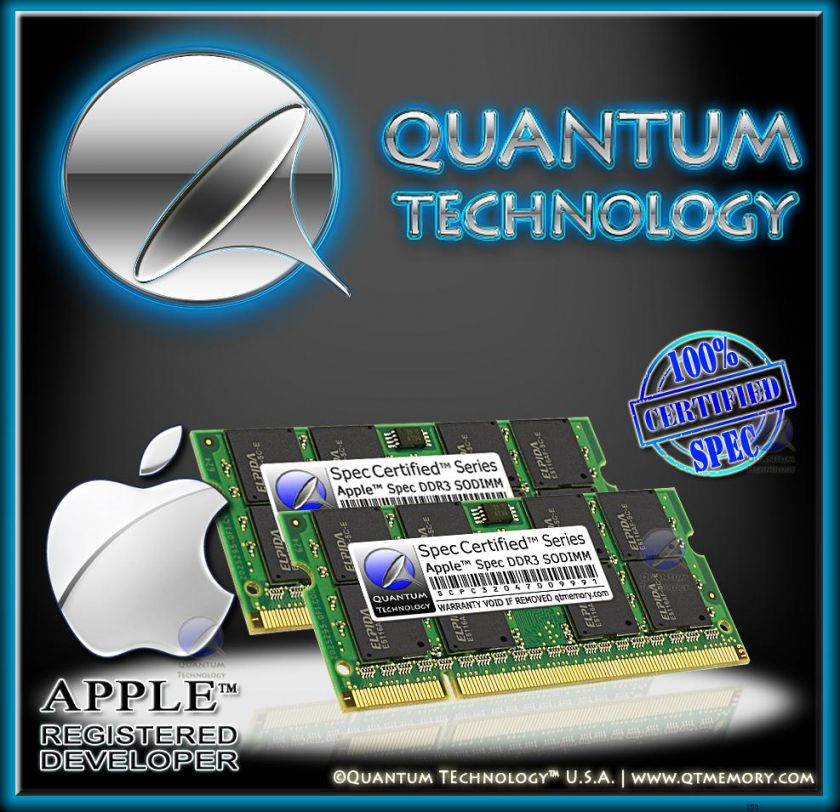 8GB 2X 4GB DDR3 RAM MEMORY FOR APPLE MACBOOK PRO PC3 10600 DDR3 
