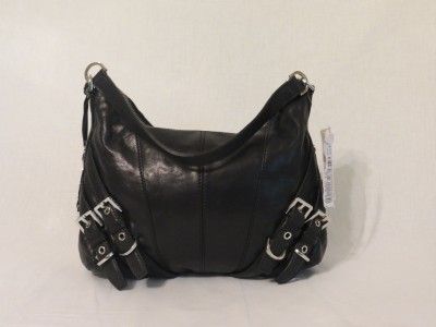 Michael Kors Black Leather Milo Medium Shoulder Bag $348  