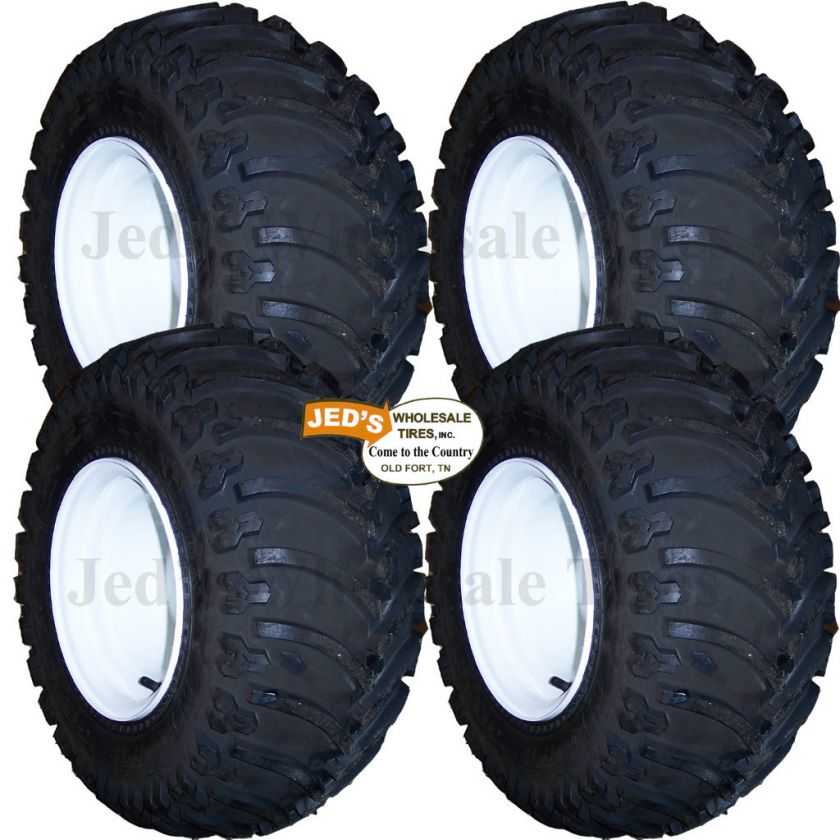 25x12 10 lifted off road GOLF CART TIREs RIMs WHEELs for EZGO Club 
