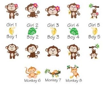   Monkey Baby Shower Birthday Thank You Cards With Matching Seals  