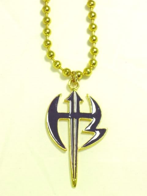 Jeff Hardy Purple Pendant Necklace with Gold Chain WWE  