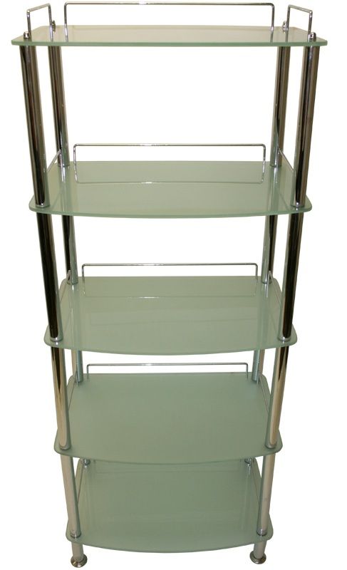 BEAUTY SALON POLISHED CHROME RETAIL GLASS DISPLAY CASE  